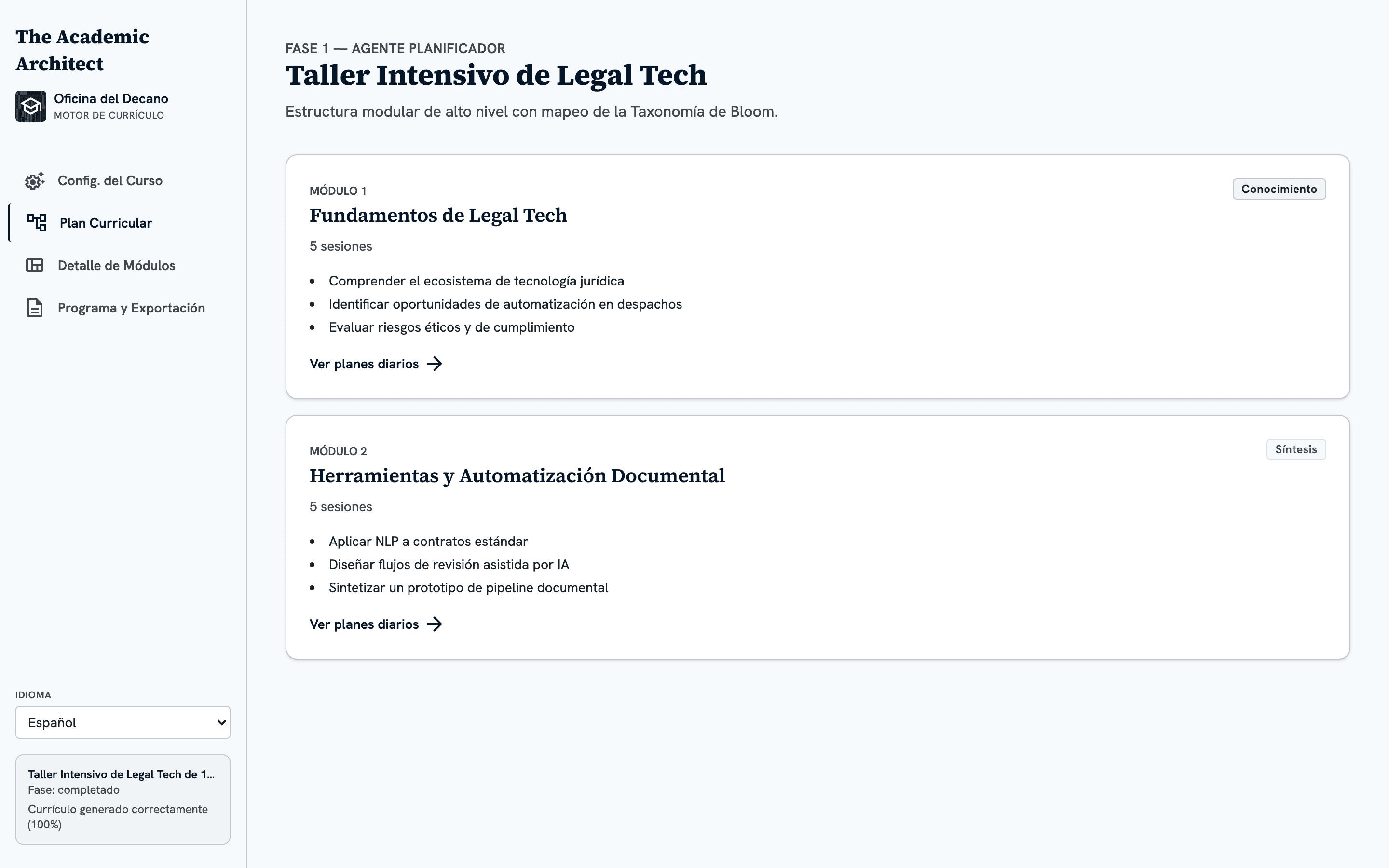 Curriculum orchestrator