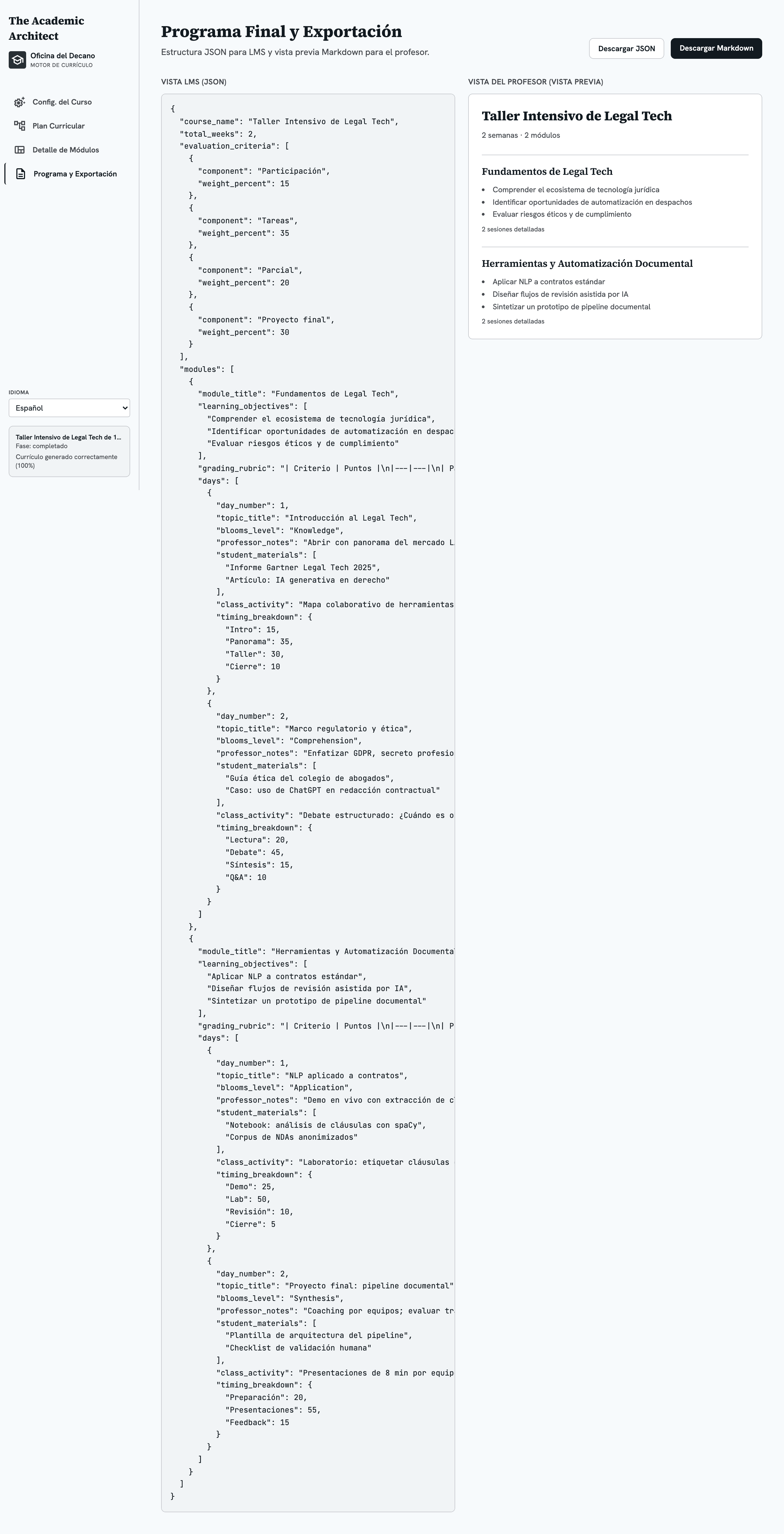 Final syllabus export